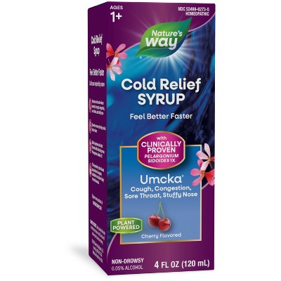 Nature's Way Cold Relief Syrup - Umcka - Cherry Flavored - 4 fl oz