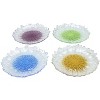 Classic Touch Set 4 Flower Shaped Dessert Plates-Colored Center-8.25"D - 2 of 2