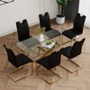NicBex Modern Dining Chairs with Faux Leather Padded Seat,Armless Chairs with Chrome Metal Legs for Kitchen,Living Room - 2 of 4