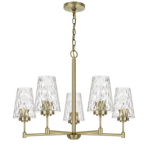 21 Crestwood Metal Chandelier, Iron Chandelier With Glass Shades