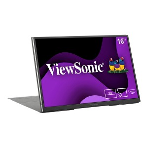 ViewSonic VG1656N 16" 1200p IPS Wireless Portable Monitor with 2 Way Powered 60W USB C, Built-in 4000 mAh Battery and Stand with Smart Cover - 1 of 4