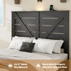 KWPZQE Platform Bed Frame with Wood Headboard and Footboard, Industrial Platform Bed with Metal Slats Support, Under Foundation Storage, Noise-Free - 4 of 4