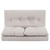 NicBex Tri-Fold Lazy Floor Sofa Convertible Sofa Bed Futon Sofa Polyester Fiber 39 Inches Can Flip the Seat Cushion to the Backrest, beige - 3 of 4