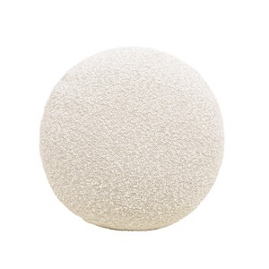 Vynxaria Bridge 16" Arched Upholstered Footstool Ottoman ¨C Whimsical & Durable Design - 1 of 4