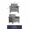 Mjkone Modern Rivet Design Accent Chair Linen Fabric Armchair Single Sofa,Mid Century 1-Seater Sofa Couch for Home/Office/Apartment - 3 of 4
