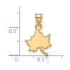 Black Bow Jewelry 14k Yellow Gold Plated Sterling Silver Indiana State Sycamores NCAA Small Pendant - 2 of 3