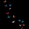 Men's Design By Humans Flying Paper Cranes Birds By Magnussons T-Shirt - 2 of 4