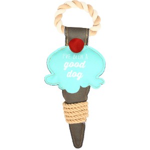 Pavilion Gift Company - Good Dog - 13" Canvas Dog Toy on Rope - Pet Toy - 1 of 4