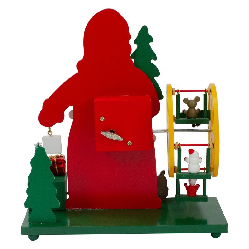 Northlight 9.5" Red and Green Santa Claus Wonderland Christmas Musical Tabletop Decor, 5 of 6