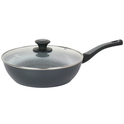 Oster 985105848M Ashford 5 qt. Aluminum Nonstick Saute Pan in Black with Glass Lid