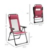 ALEXOUN Set of 2 Outdoor Camping Lounge Chair Portable Folding Chair with 7 Level Adjustable Backrest & Metal Frame,Headrest,300 Lbs Capacity - 3 of 4