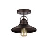 Chloe Lighting Mycroft Industrial-Style 1 Light Rubbed Bronze Semi-Flush Ceiling Fixture 9" Shade - 2 of 4