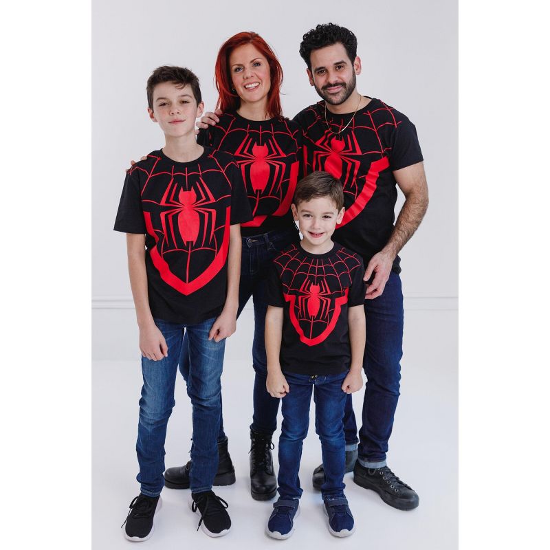 Marvel Spider-Man Miles Morales Spider-Gwen Ghost Spider Matching Family Cosplay T-Shirt Little Kid to Adult, 5 of 8