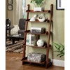 Vynxaria Transitional 5-Shelf Ladder Shelf Solid Wood, Oak Finish, for Books/Display (Ladder Shelf Only) - 2 of 4