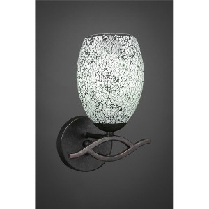 Toltec Lighting Revo 1 - Light Sconce in  Dark Granite with 5" Black Fusion Shade - 1 of 1