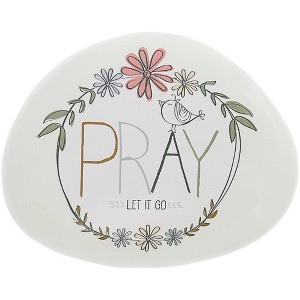 Pavilion Gift Company - Pray - 4" Garden Stone - Stepping Stones and Pathways - 1 of 4