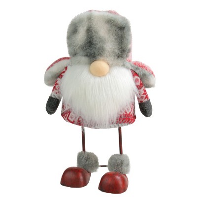 Northlight 14" Nordic Trapper Hat Bouncy Gnome Table Top Christmas Decoration