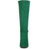 BLISSFUL STEP Women's Buckle Pointed Toe Side Zip Stiletto Heel Knee High Boots - 3 of 4