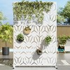 72" H×47"W Dovelina White Metal Planter Box with Trellis Privacy Screen for Café Patio,Garden & Balconies - 3 of 4