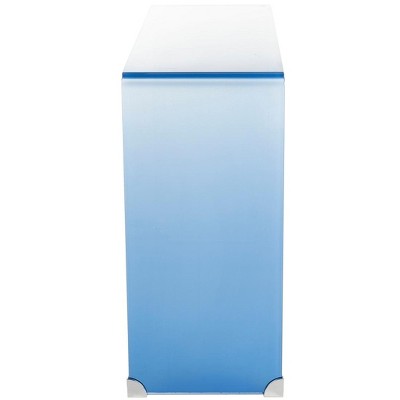 Crysta Ombre Clear and Blue Glass Hallway Table
