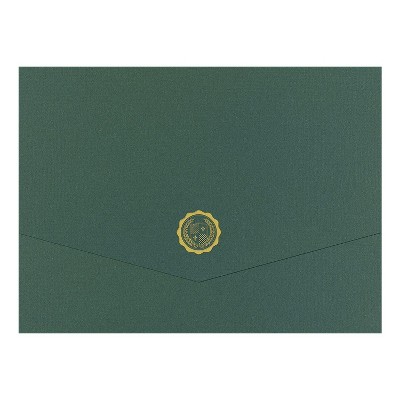 Great Papers Hunter Certificate Holders 9.375" x 12" Green 5/Pack (20103780)