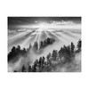 Trademark Fine Art -Monte Nagler 'Smoky Mountain Sunrise Tennessee Black And White' Canvas Art - 2 of 4