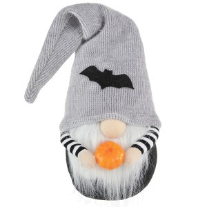 Northlight Standing Gnome with Pumpkin and Bat Hat Halloween Figurine - 9.5" - 1 of 4