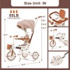 LOVSON 7-in-1 baby tricycle, equipped with removable push bar and footrest, sun canopy, safety guardrail, (suitable for babies aged 1-6 months) - 3 of 4