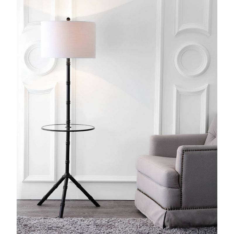 62" Metal Hall End Table Floor Lamp (Includes Energy Efficient Light Bulb) - JONATHAN Y, 3 of 6