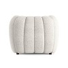 HOMES: Inside + Out Rainmist Glam Boucle Fabric Channel Tufted Accent Armchair - image 3 of 4