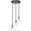 Toltec Lighting Empire 3 - Light Pendant in  Dark Granite with 5" Clear Ribbed Shade - 2 of 2