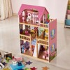 Angel Sar Doll Cottage, 3-Story Wooden Dollhouse with 14 Furniture Accessories, Balcony and Stairs, Solid Pine Construction for Boys Girls Aged 3 Up - 2 of 4