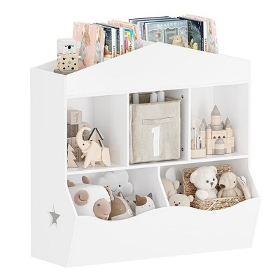 Kids Toy Storage Organizer Wooden Kids Bookshelf Open Storage Cubby Children Small Bookcase