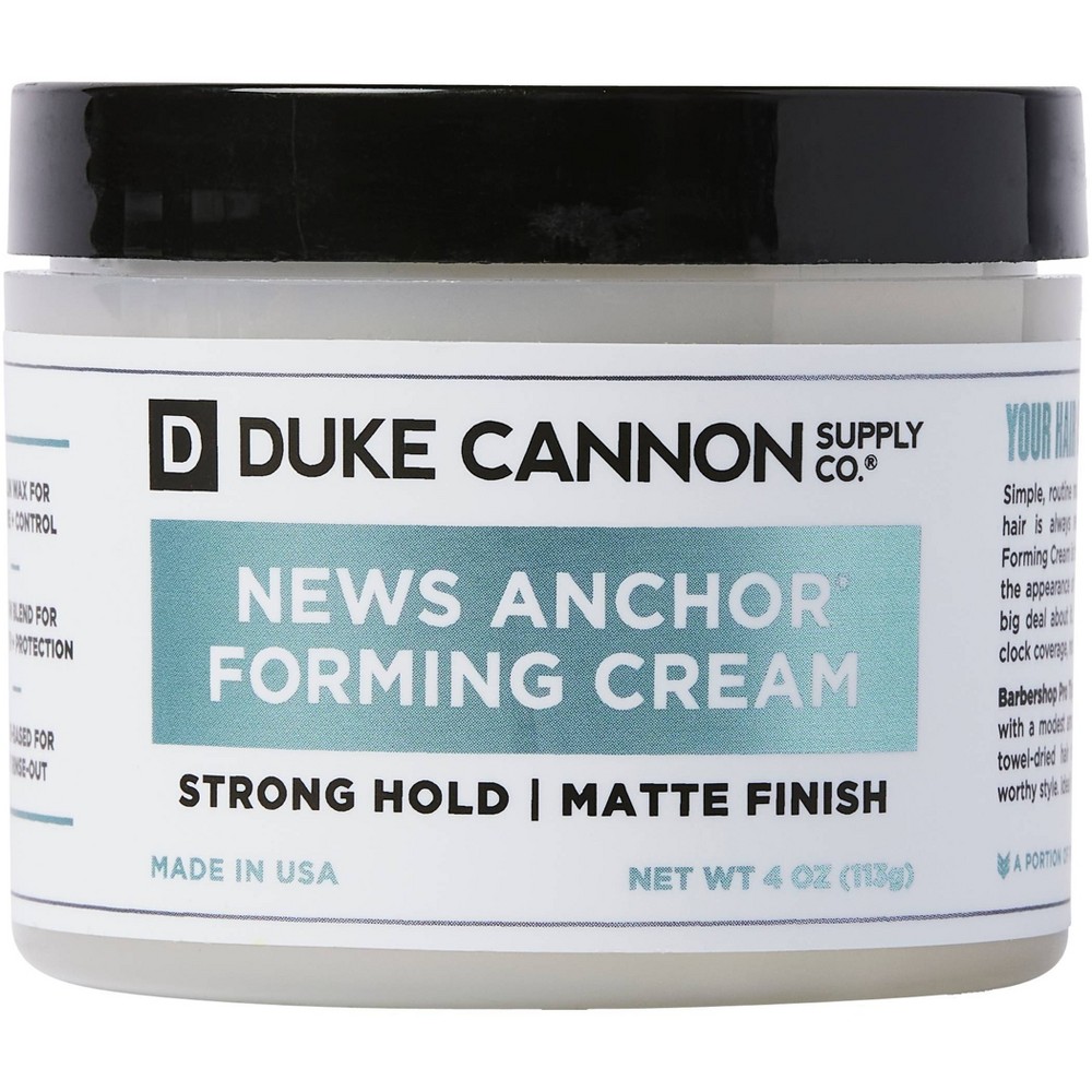 Photos - Hair Styling Product Duke Cannon News Anchor Forming Cream - Strong Hold, Matte Hair Styling Cr