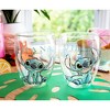 Silver Buffalo Disney Lilo and Stitch "Ohana Means Family" Floral Stemless Glasses | Set of 2 - 2 of 4