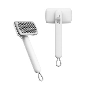 BABYYER Ergonomic Pet Cat Dog Knot Comb Floating Hair Removal One Click Stainless Steel Safe Comfortable Easy to Use and Clean - 1 of 4