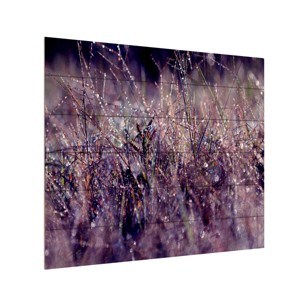 Trademark Fine Art - Beata Czyzowska Young 'Purple Rain' Wood Slat Art - 1 of 4