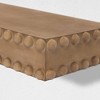 Large Beaded Wood Floating Wall Shelf: Rustic MDF Storage - American Art Decor - 3 of 4