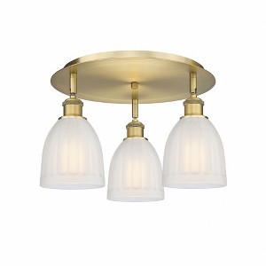 Brookfield - 3 Light Flush Mount In Art Deco Style-9.5 Inches Tall and 17.5 Inches Wide - 1 of 1