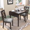 NicBex 29"-45" Modern Extendable Rectangle Dining Table,Kitchen Table with MDF Table Top and Rubberwood Legs for 4 Seaters,Light Brown/Brown/Espresso - 4 of 4