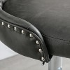 Modern Swivel Bar Stools, Adjustable Height 25"-33", PU Leather Upholstered with Back Support, for Kitchen Island, Home Pub, Counter - 4 of 4