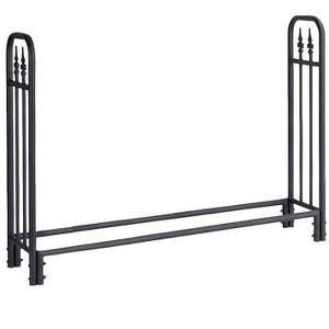 Plow & Hearth Large Heavy Duty Steel Firewood Log Rack, with Finial Design - 1 of 1