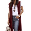 Nlife Womens Long Sweater Vests Sleeveless Open Front Cardigan Tunic Vest Long Cardigan Tops Coat for Fall Winter - 2 of 4