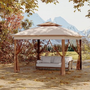 Outdoor Canopy Tent With Mosquito Netting, Pop Up Instant Gazebo Waterproof With Portable Carrying Bag, Outdoor Gazebo Tent for Backyard - 1 of 4
