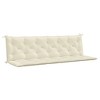 vidaXL Garden Bench Cushion Cream White 78.7"x(19.7"+19.7")x2.8" Oxford Fabric - 2 of 4