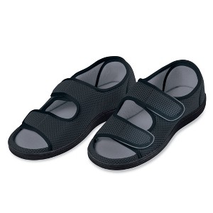 Collections Etc Mesh Double Velcro Slippers - 1 of 3
