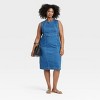Women's Denim Midi Bodycon Dress - Ava & Viv™ - 3 of 3