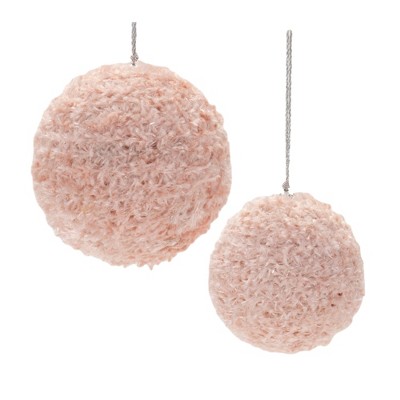 Furry Ball Ornament (Set of 4)