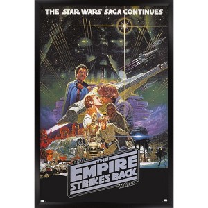 Trends International Star Wars: The Empire Strikes Back - Kiss One Sheet Framed Wall Poster Prints - 1 of 4