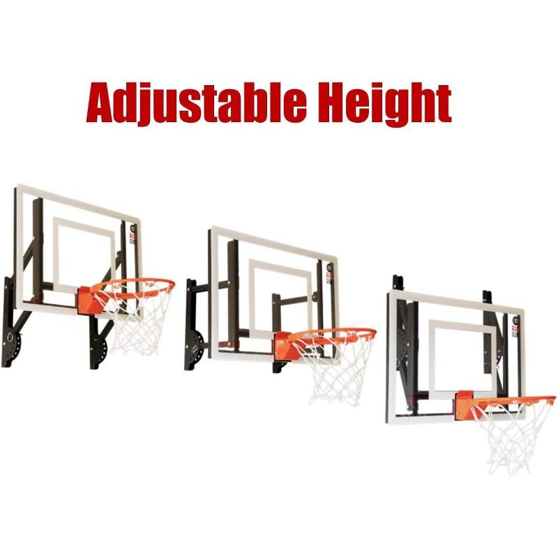 RAMGOAL Adjustable Indoor Mini Basketball Hoop and Ball, Wall-Mounted, Durable Breakaway Rim, 3 of 7